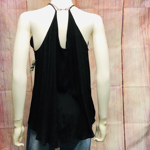 LACE FRONT TOP WITH DETACHABLE NECKLACE - Picture 3 of 16